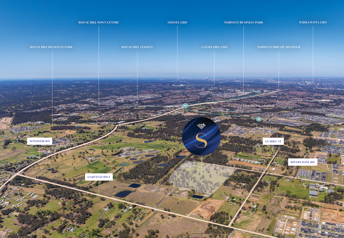 Aerial map of Rouse Hill